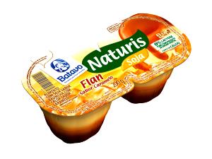 Quantas calorias em 1 pote (200 g) Flan Naturis Soja Caramelo?