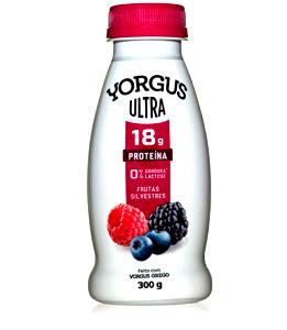 Quantas calorias em 1 pote (300 g) Yorgus Ultra Frutas Silvestres?