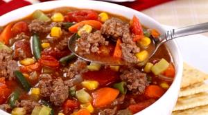 Quantas calorias em 1 pote (400 g) Sopa de Carne com Legumes?