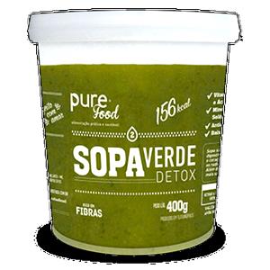 Quantas calorias em 1 pote (400 g) Sopa Verde Detox?