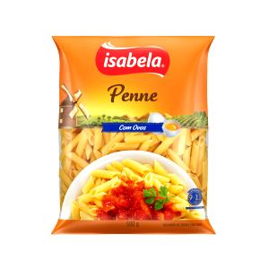 Quantas calorias em 1 prato (80 g) Macarrão Penne com Ovos?