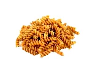 Quantas calorias em 1 prato raso (80 g) Macarrão Fusilli Integral?