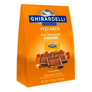 Quantas calorias em 1 quadrado (15 g) Milk Chocolate Caramel?