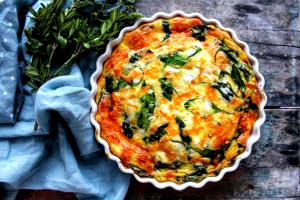 Quantas calorias em 1 Quiche (23 Cm) Quiche de Espinafres sem Carne?