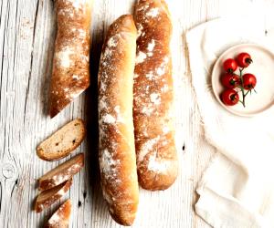 Quantas calorias em 1 Receita Completa Baguetes De Espelta Com Massa-Mãe?