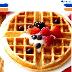 Quantas calorias em 1 Redondo (18 Cm De Diâmetro) Waffle com Frutas?