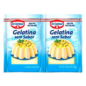 Quantas calorias em 1 saché (12 g) Gelatina sem Sabor?