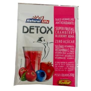 Quantas calorias em 1 sachê (20 g) Detox Suco Vermelho?