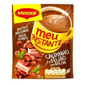 Quantas calorias em 1 sachê (25 g) Meu Instante Caldinho de Feijão com Bacon?