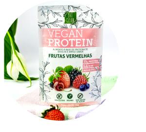 Quantas calorias em 1 sachê (30 g) Vegan Protein Frutas Vermelhas?