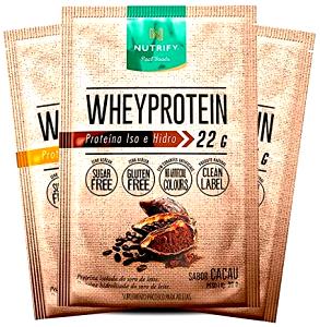 Quantas calorias em 1 sachê (30 g) Whey Protein Iso e Hidro Cacau?