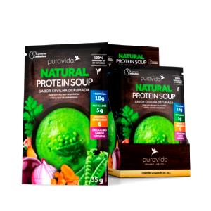 Quantas calorias em 1 sachê (35 g) Natural Protein Soup?