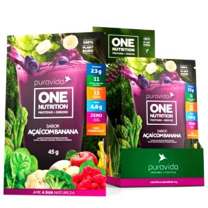 Quantas calorias em 1 sachê (45 g) One Nutrition Açaí com Banana?