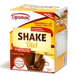 Quantas calorias em 1 sachê (58 g) Shake Diet Chocolate?