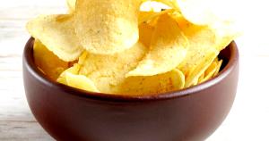 Quantas calorias em 1 Saco (198,0 G) Batata chips, sabor churrasco?