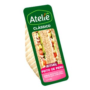 Quantas calorias em 1 sanduíche (140 g) Sanduíche de Peito de Peru?