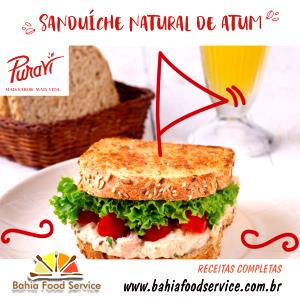 Quantas calorias em 1 sanduíche (140 g) Sanduíche Natural de Atum?