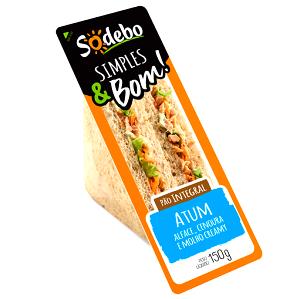 Quantas calorias em 1 sanduiche (150 g) Sanduíche Natural de Atum?