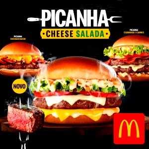 Quantas calorias em 1 sanduíche Picanha Cheese Salada?