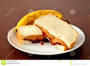 Quantas calorias em 1 Sanduíche Sanduíche de Manteiga de Amendoim e Geléia?