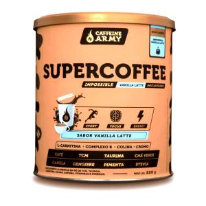 Quantas calorias em 1 scoop (10 g) Supercoffee Impossible Vanilla Latte?