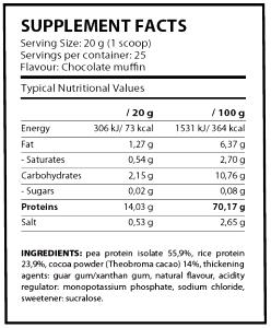 Quantas calorias em 1 scoop (27 g) Veggie Protein?