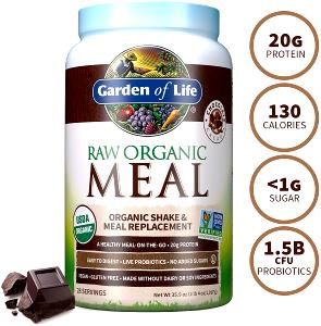 Quantas calorias em 1 scoop (28 g) Raw Organic Protein?