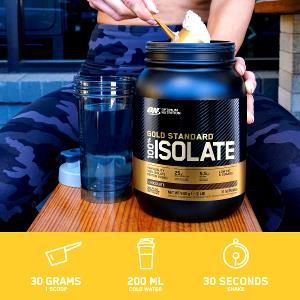 Quantas calorias em 1 scoop (30 g) Gold Standard 100% Isolate?