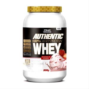 Quantas calorias em 1 scoop (31,5 g) Whey DNA Morango?