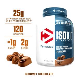 Quantas calorias em 1 scoop (31 g) Iso 100 Whey Gourmet Chocolate?