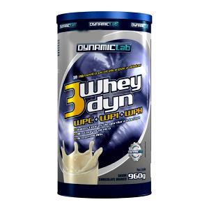 Quantas calorias em 1 scoop (32 g) 3 Whey Dyn?