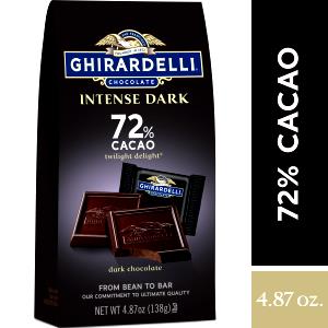 Quantas calorias em 1 square (11 g) Chocolate 72% Cacau?