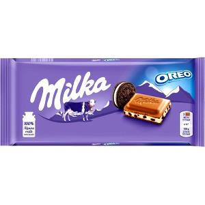 Quantas calorias em 1 tablete (20 g) Milka Oreo?