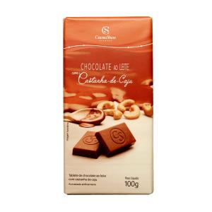 Quantas calorias em 1 tablete (20 g) Tablete Castanhas com Café e Chocolate Ao Leite?