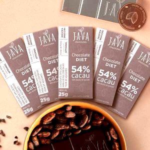 Quantas calorias em 1 tablete (25 g) Chocolate Diet 54% Cacau?