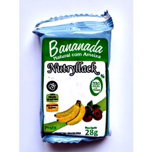 Quantas calorias em 1 tablete (28 g) Bananada Natural com Ameixa?