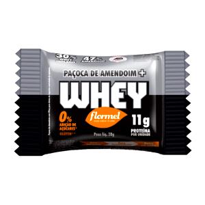 Quantas calorias em 1 tablete (28 g) Paçoca de Amendoim + Whey?