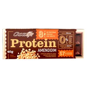 Quantas calorias em 1 tablete (40 g) Protein Amendoim?