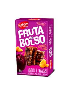 Quantas calorias em 1 unidade (10 g) Fruta de Bolso Ameixa e Damasco?