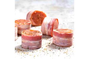 Quantas calorias em 1 unidade (100 g) Medalhão Temperado de Filé Mignon Suíno com Bacon?