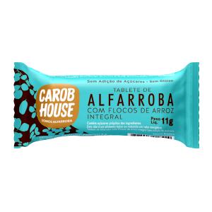 Quantas calorias em 1 unidade (11 g) Alfarroba com Flocos de Arroz Integral?