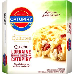 Quantas calorias em 1 unidade (110 g) Quiche Lorraine com Catupiry?