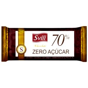 Quantas calorias em 1 unidade (13 g) Chocolate Zero Açúcar 70%?