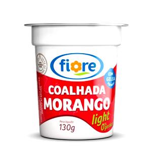 Quantas calorias em 1 unidade (130 g) Coalhada Morango Light?