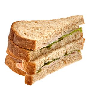 Quantas calorias em 1 unidade (140 g) Sanduíche de Peito de Peru no Pão 7 Grãos?