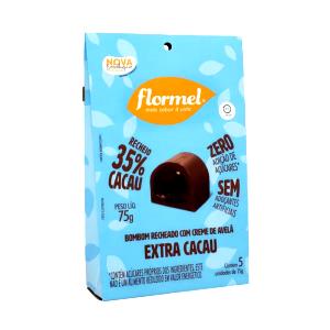 Quantas calorias em 1 unidade (15 g) Bombom Recheado Com Creme Extra Cacau?