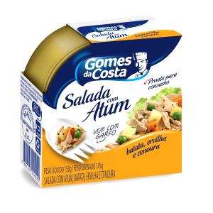 Quantas calorias em 1 unidade (154 g) Salada de Atum?