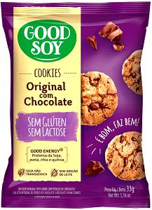 Quantas calorias em 1 unidade (17 g) Cookies Integrais de Soja Café com Gotas de Chocolate?