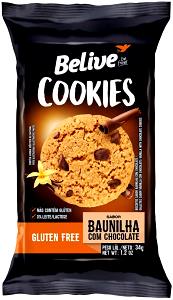 Quantas calorias em 1 unidade (17 g) Cookies Integrais sem Glúten Chocolate com Laranja?