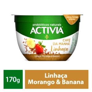 Quantas calorias em 1 unidade (170 g) Iogurte Activia Banana, Linhaça e Aveia?